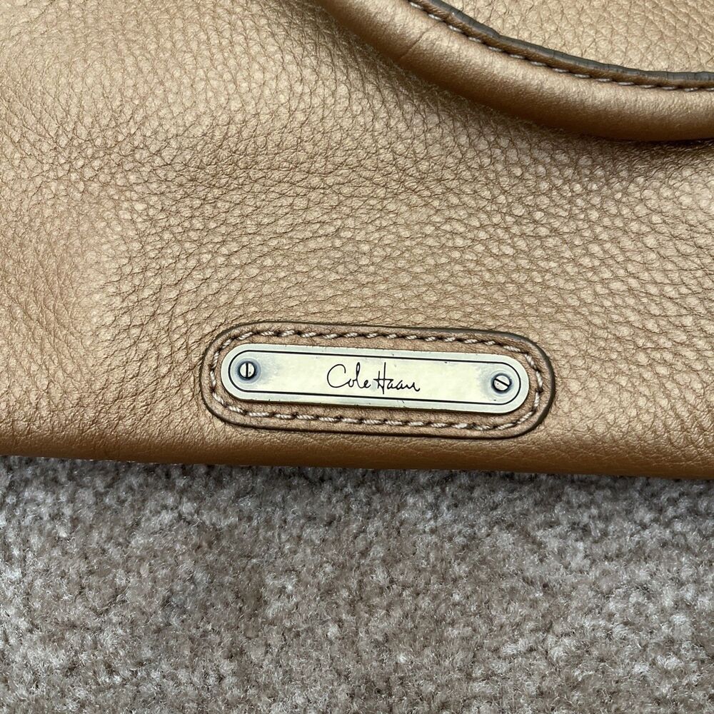 Cole Haan leather satchel purse Brown Village Work Office Professional Business - Picture 12 of 13